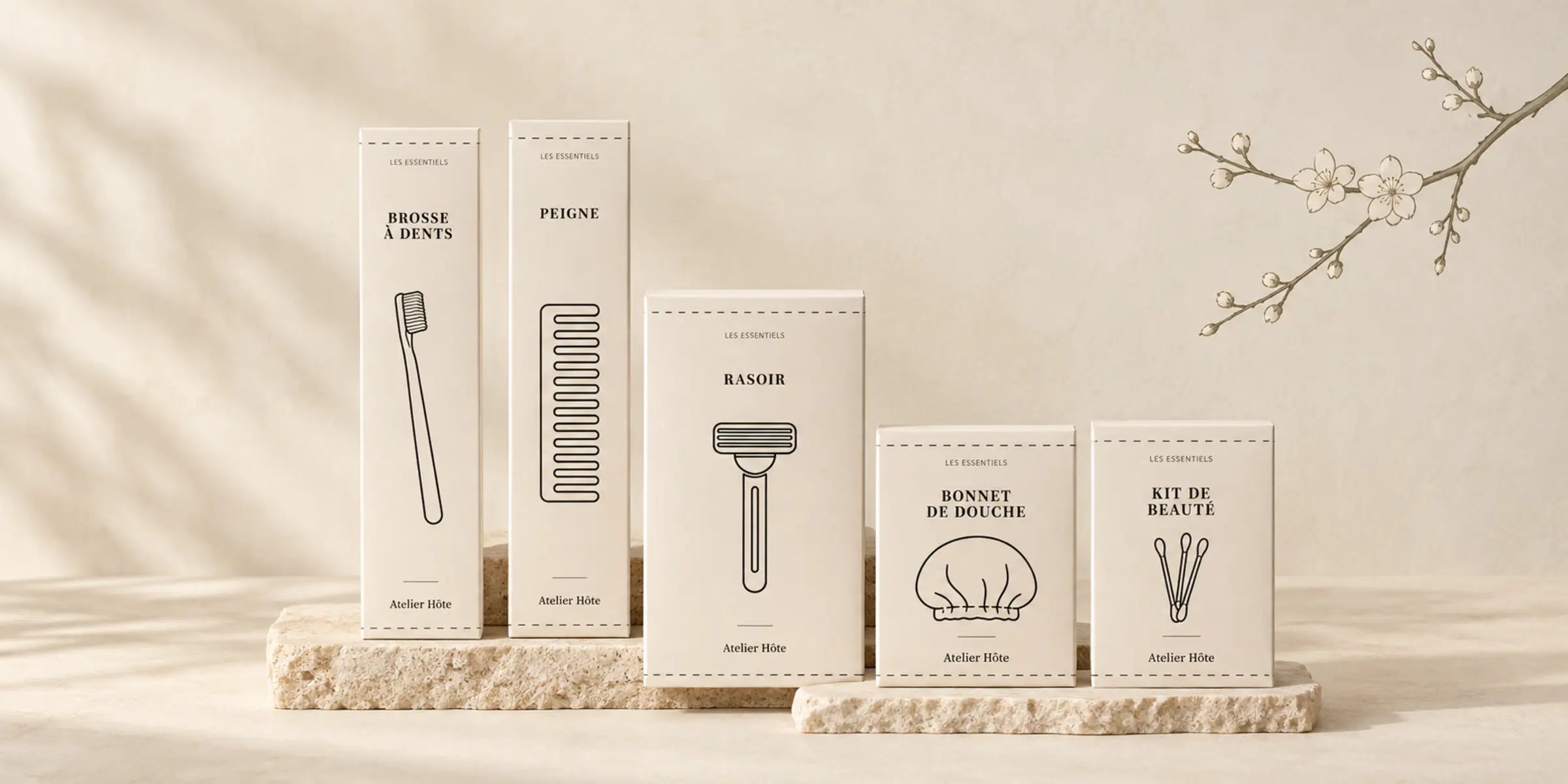Essentiels d’accueil Atelier Hôte dans leur emballage